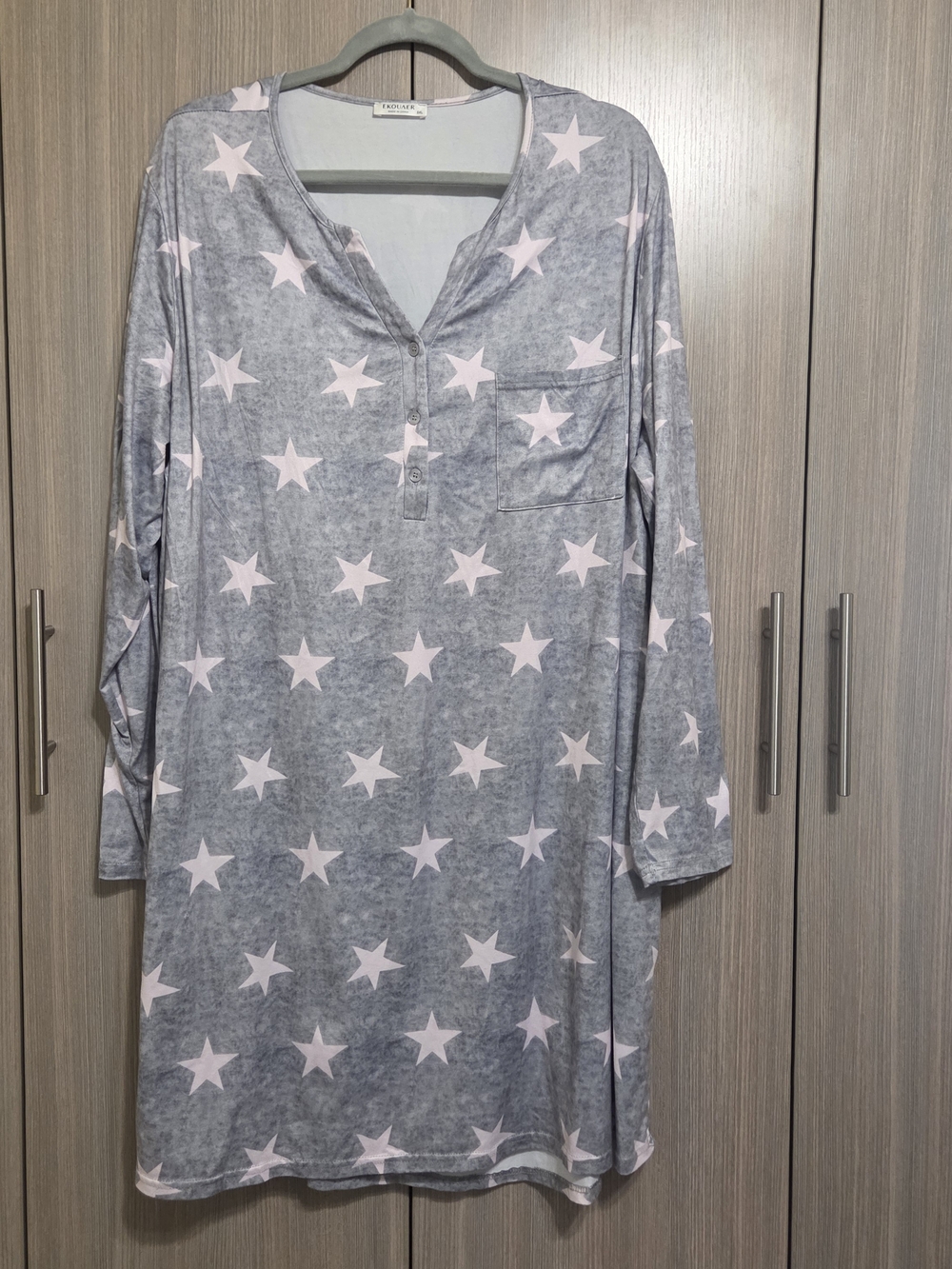 Star Print Henley Nightshirt